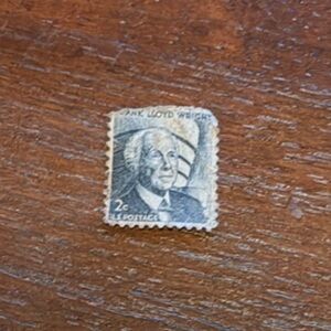 Frank Lloyd Wright 2 Cent Stamp Vintage